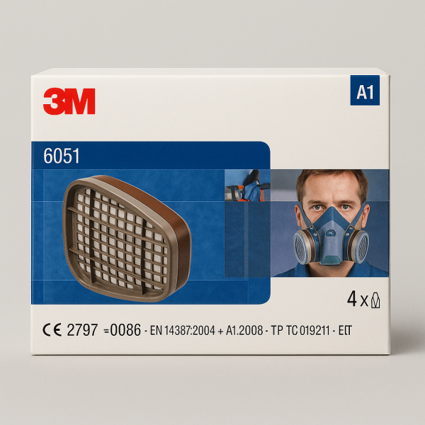 3M 6051 Φίλτρα A1 για Οργανικούς Ατμούς (Ζεύγος) - Image 2